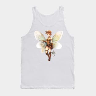 Watercolor Steampunk Fairy Girl #5 Tank Top